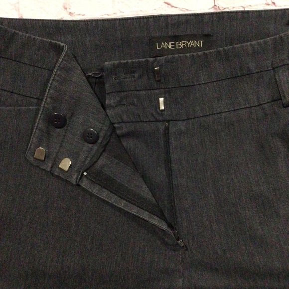 Lane Bryant Charcoal Gray Flat Front Dress Pants - Size 18 - Picture 8 of 9